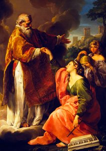 San Marino verheft de Republiek, door Pompeo Batoni door Pompeo Girolamo Batoni