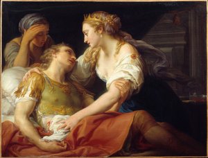 De dood van Marcus Antonius in de armen van Cleopatra