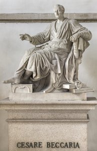 Standbeeld van Cesare Beccaria, 1838 door Pompeo Marchesi