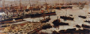 Haven van Genua door Pompeo Mariani
