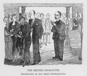 Het Britse Karakter, Belang van niet Intellectueel zijn (litho) door Pont