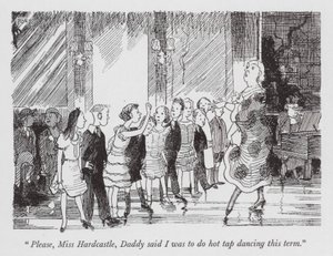 "Alsjeblieft, juffrouw Hardcastle, papa zei dat ik dit semester tapdansen moest doen" door Pont (1908 40)