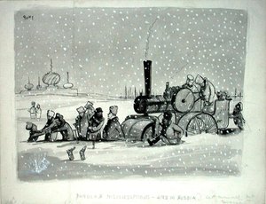 Populaire Misvattingen: Leven in Rusland, illustratie uit Punch, gepubliceerd 27 december 1939