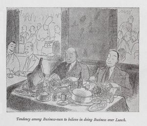 Neiging onder Zakenmensen om Zaken te doen tijdens de Lunch
