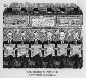 Het Britse karakter; verheffing van vrijheid (litho)