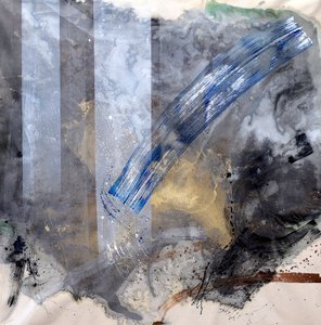 Dynamische Blauw-Gouden Stroom