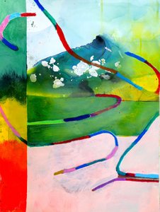 Levendig abstract landschap