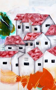 Levendige dorpshuizen door Poonam Choudhary
