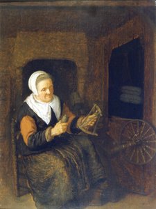 Een vrouw die vliegt door Pope De