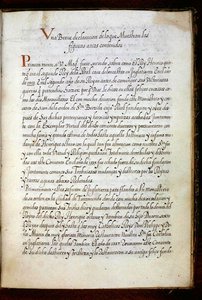Een pagina uit een geschiedenis van de omzwervingen van de Syon-nonnen, samengesteld in Lissabon in het begin van de 17e eeuw