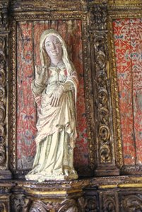 Gesneden beeld van de zwangere Maagd Maria, Lamego, Portugal ca. 1562