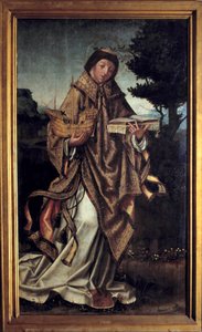 Sint Vincentius, patroonheilige van de stad Lissabon. Schilderij van de Portugese school