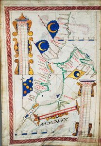 Schaal: [ca. 1:14 500 000]. Aanvullende Plaatsen: Perzische Golf, Golf van Oman., c.1550-60 door Portuguese School