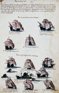 Schepen van maritieme expedities om Malakka te ontdekken door Portuguese School