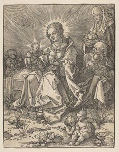 De Madonna op een grasrijke oever door Possibly Albrecht Dürer