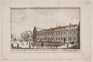 Bezoek van Frederik V aan de Sorø Academie door Poul Isac Grønvold
