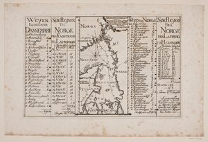 Kaart van Skagerak en Kattegat met omliggende gebieden door Poul Isac Grønvold