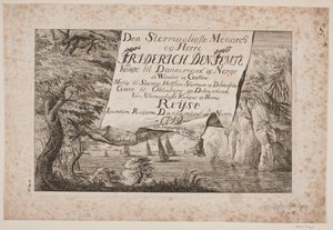 Titelblad voor de reis van koning Frederik V door Denemarken en Noorwegen 1749