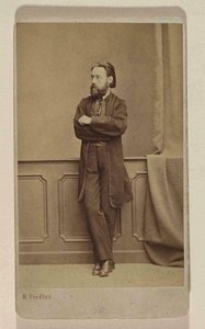 Portret van de componist Bedrich Smetana, ca. 1866 door Prague . Photo studio H. Fiedler