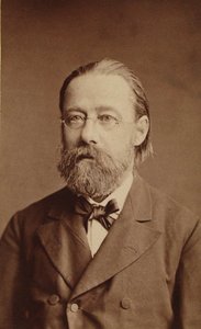 Portret van de componist Bedrich Smetana door Prague . Photo studio J. Mulac