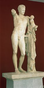 Standbeeld van Hermes en de jonge Dionysus, c.330 v.Chr.