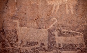 Petrogliefen, Chaco Culture National Historical Park, 2014 (foto) door Precolombian Precolombian