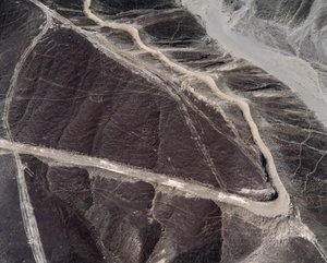 Luchtfoto van Nazcalijnen door Prehistoric Prehistoric