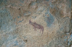 Dierfiguur (rotsschildering) door Prehistoric Prehistoric
