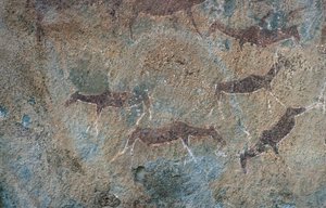 Dierfiguren (rotsschildering) door Prehistoric Prehistoric