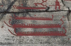 Boten, Fossum rots, Rotstekening van Tanum, Zweden door Prehistoric Prehistoric
