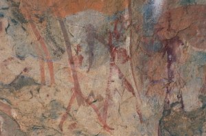 Menselijke figuren (rotsschildering) door Prehistoric Prehistoric