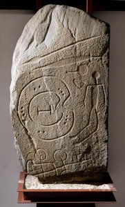 Iberische stele van Solana de Cabanas krijger. 8e-6e eeuw v.Chr. door Prehistoric Prehistoric