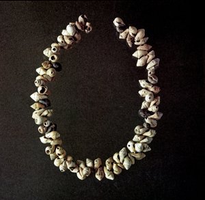 Prehistorie, Stenen Tijdperk: ketting van schelpen uit de grot van Polesine, Venetië. Gemiddeld neolithicum door Prehistoric Prehistoric