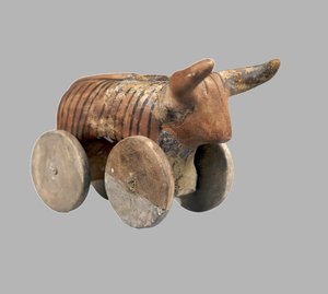 Zoomorfisch Statuette met Wielen, 3950-3500 v.Chr.