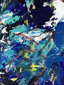 Levendig blauwe abstracte textuur door Preston Harmon