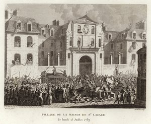 Plundering van het huis van St Lazare