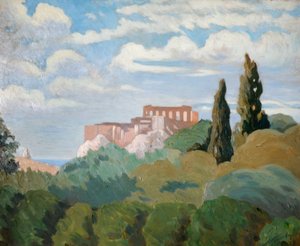 Zonsopgang op het Parthenon, Athene door Prince Nicholas of Greece and Denmark