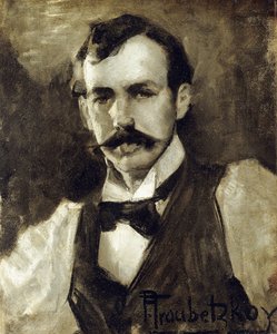Portret van de Schilder, Sir Jebusa Shannon, R.A. door Prince Paul Petrovic Troubetzkoy