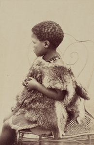Betty, fillette hotentotte (Hottentot meisje), 9 jaar door Prince Roland Napoleon Bonaparte
