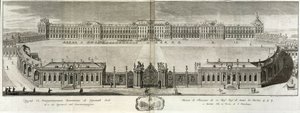 Uitzicht op het Catherine Paleis in Tsarskoye Selo, 1761