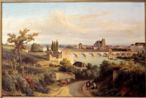 De brug van Tours in 1833 door Prosper Barbot