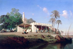 Aan de oevers van de Nijl, 19e eeuw door Prosper Georges Antoine Marilhat