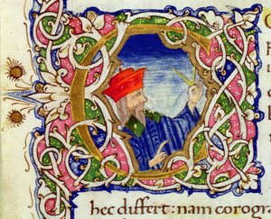 Ms Lat 463 fol.21r Geïllustreerde initiaal 
