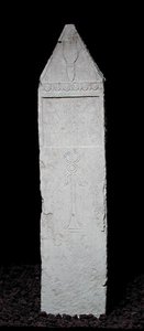 Votief stèle met een caduceus, uit Carthago, 3e-2e eeuw v.Chr. door Punic Punic