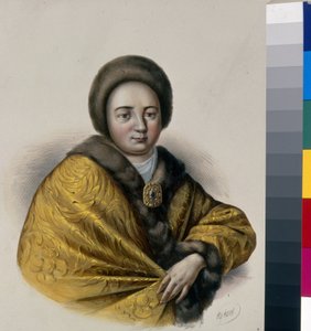 Portret van tsarina Natalia Naryshkina (1651-1694), echtgenote van tsaar Alexis I van Rusland