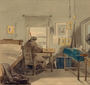 Aan het werk. In het huis van Pavel Nashchokin, 1824