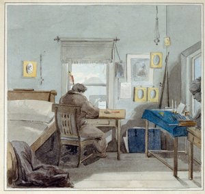 Aan het werk. In het huis van Pavel Nashchokin (Moskou)