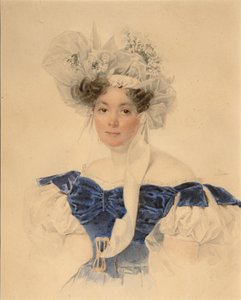 Portret van Gravin Varvara Sergeyevna Golitsyna 1794-1875, geboren Rumyantseva-Kagulska, midden 1830s