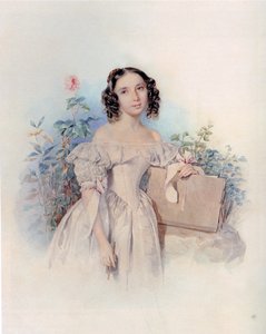 Portret van prinses Helen Biron von Curland, née Meshcherskaya 1818-1843, 1830s