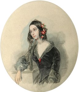 Portret van de dichteres Yevdokiya Rostopchina 1811-1858